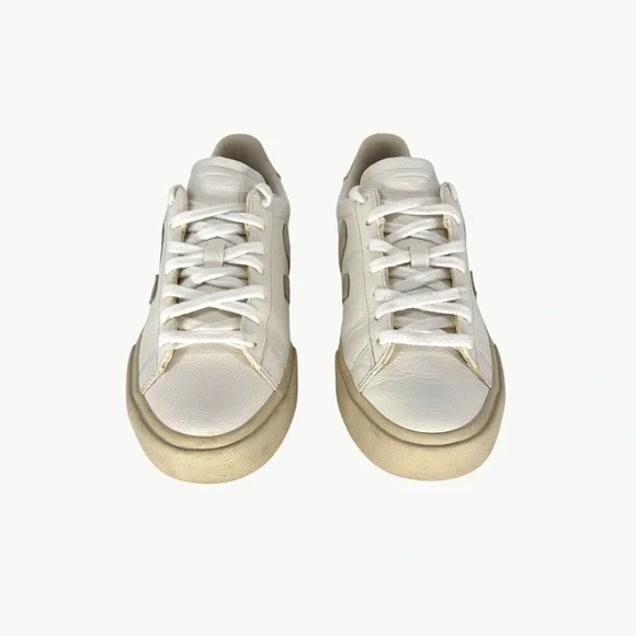 Veja Campo Chromefree Leather Low Sneakers | Sz 39 | Extra White Natural Suede - Picture 12 of 14